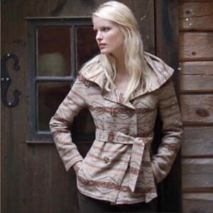 ANTHROPOLOGIE Poetry of Tree Boho Blanket Navajo Coat